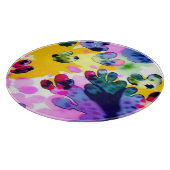 Farbenfrohe, lebhafte Gestaltung Schneidebrett (Ecke)