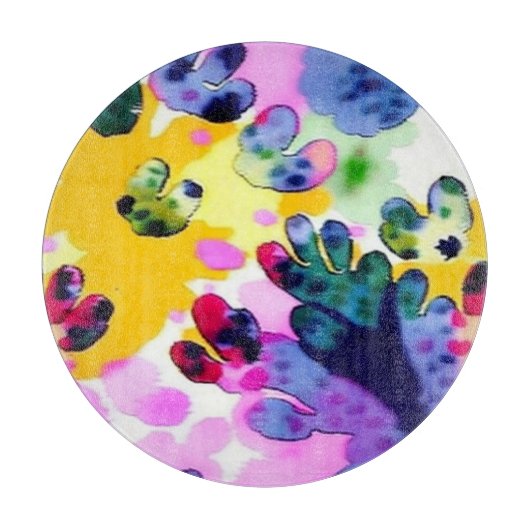 Farbenfrohe, lebhafte Gestaltung Schneidebrett (Vorderseite)