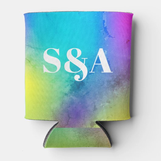 Farbenfrohe, lebhafte Hochzeit Dosenkühler (Vorderseite)