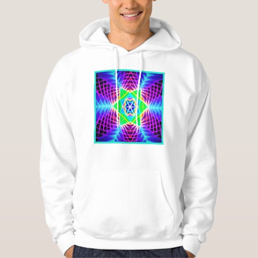 Farbenfrohe, lebhafte Muster Hoodie (Vorderseite)