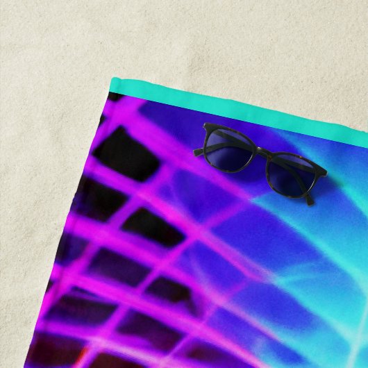 Farbenfrohe, lebhafte Muster Strandtuch (Beispiel)