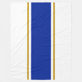Farbenfrohe, lebhafte Royal Blue Racing Streifen a Fleecedecke (Vorderseite)