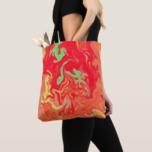Farbenfrohe, lebhafte Wasserfarbenpracht Tasche