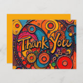Farbenfrohe, lebhafte Wohnung Danke Karte (Vorne/Hinten)