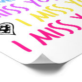 Farbenfrohe Lebhaftigkeit Wiederholt vermisse ich Poster (Ecke)