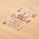 Farbenfrohe Lebkuchen Haus Dekorieren Party Acryleinladungen (Ablage )