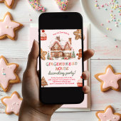 Farbenfrohe Lebkuchen Haus Dekorieren Party Einladung