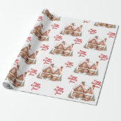 Farbenfrohe Lebkuchen Haus Happy Birthday Geschenkpapier (Ungerollt)