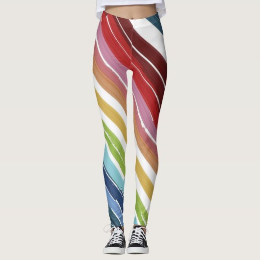 farbenfrohe Leggings (Vorderseite)