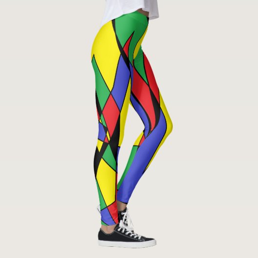 Farbenfrohe Leggings Abstrakte Farben (Rechts)
