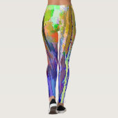 Farbenfrohe Leggings mit abstraktem Design (Rückseite)