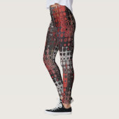 Farbenfrohe Leggings mit Abstrakter Druckkunst (Links)