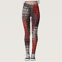 Farbenfrohe Leggings mit Abstrakter Druckkunst