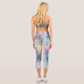 Farbenfrohe Leggings mit Abstrakter Druckkunst (Rückseite)