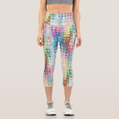 Farbenfrohe Leggings mit Abstrakter Druckkunst (Vorderseite)