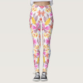 Farbenfrohe Leggings mit einem lebendigen Blumenmu (Vorderseite)