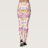 Farbenfrohe Leggings mit einem lebendigen Blumenmu (Rückseite)