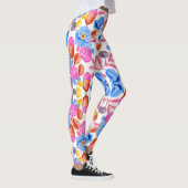 Farbenfrohe Leggings mit einem lebendigen Blumenmu (Rechts)