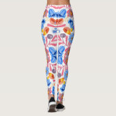 Farbenfrohe Leggings mit einem lebendigen Blumenmu (Rückseite)