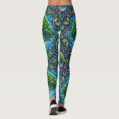 Farbenfrohe Leggings mit einem lebendigen, natürli (Rückseite)