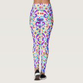 Farbenfrohe Leggings mit einem lebendigen Paisleym (Rückseite)
