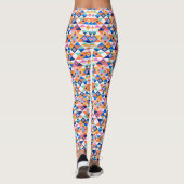 Farbenfrohe Leggings mit geometrischem Muster mit  (Rückseite)