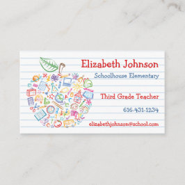 Farbenfrohe Lehrer Apple Business Card Visitenkarte