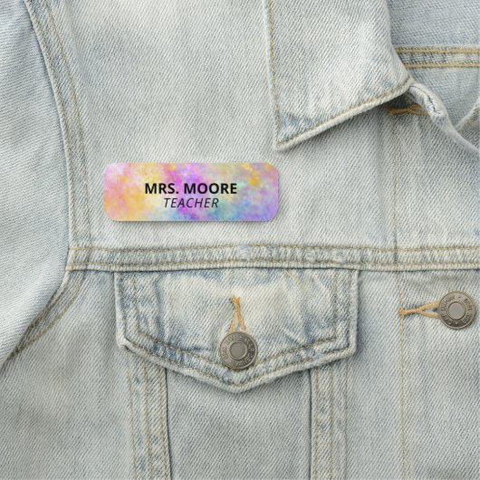 Farbenfrohe Lehrer ID Button für Sicherheit oder M (Beispiel)