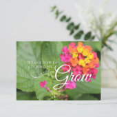 Farbenfrohe Lehrerbewertung Blume Flat Dankeskarte (Stehend Vorderseite)