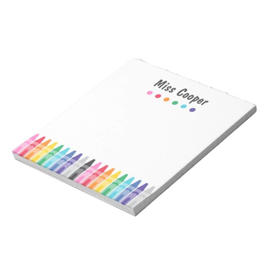 Farbenfrohe Lehrerbewertung Notepad Notizblock (Rotiert)