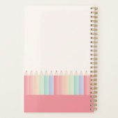 Farbenfrohe Lehrerin für individuelles Jahr Planer (Rückseite)