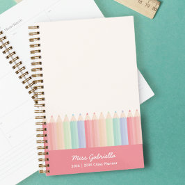 Farbenfrohe Lehrerin für individuelles Jahr Planer