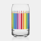 Farbenfrohe Lehrerin Stift Dosenglas (Rechts)