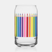 Farbenfrohe Lehrerin Stift Dosenglas (Links)