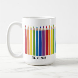 Farbenfrohe Lehrerin Stift Kaffeetasse