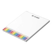 Farbenfrohe Lehrerin Stift Notizblock (Rotiert)