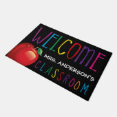 Farbenfrohe Lehrerklasse Empfang Fußmatte (Schrägansicht)