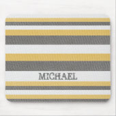 Farbenfrohe Leinen Streifen Mousepad (Vorne)