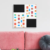 farbenfrohe Leinwand moderne abstrakte Kunst (Insitu (Wohnzimmer))