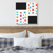 farbenfrohe Leinwand moderne abstrakte Kunst (Insitu (Schlafzimmer))