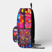 Farbenfrohe Leinwand Paint Spritzer Bedruckter Rucksack (Rechts)