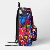 Farbenfrohe Leinwand Paint Spritzer Bedruckter Rucksack (Links)