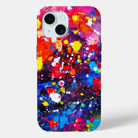 Farbenfrohe Leinwand Paint Spritzer Case-Mate iPhone Hülle (Rückseite)