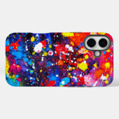 Farbenfrohe Leinwand Paint Spritzer Case-Mate iPhone Hülle (Rückseite (Horizontal))