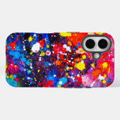 Farbenfrohe Leinwand Paint Spritzer Case-Mate iPhone Hülle (Rückseite (Horizontal))