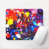 Farbenfrohe Leinwand Paint Spritzer Mousepad (Mit Mouse)