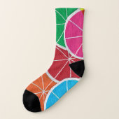 Farbenfrohe Lemon Slice Cut Multiprint Socken (Links - Außen)
