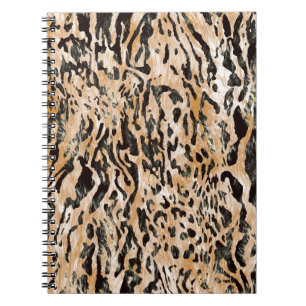 Farbenfrohe Leopard Meter Textile Muster Notizblock