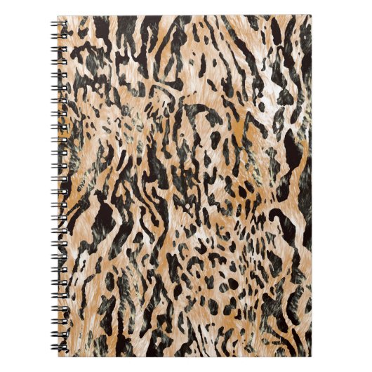 Farbenfrohe Leopard Meter Textile Muster Notizblock (Vorderseite)