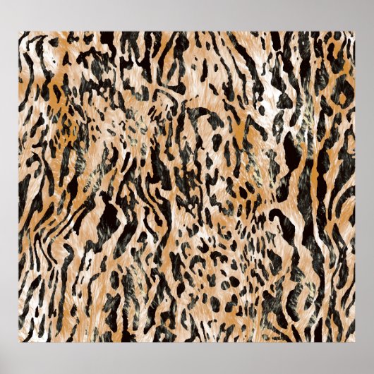 Farbenfrohe Leopard Meter Textile Muster Poster (Vorne)